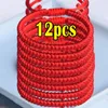 Braccialetti con ciondoli 1-10 pezzi Bracciale con filo rosso fortunato Braccialetti con nodi di corda intrecciata intrecciata regolabile buddista tibetano