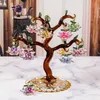 Glass Crystal Lotus Tree With 12pcs Fengshui Crafts Home Decor Figurines Christmas Year Gifts Souvenirs Ornament Decorative Object230D