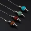 JLN Dowsing Pendulum Balance Reiki Natural Stone Crystal Red Agates Circular Cone Charm Pendant for Men Women Divination Meditation ZZ