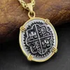 Pendant Necklaces Pirate Spanish Treasure Coin Chain 2023 Necklace236E