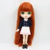 ICY DBS Blyth Doll 16 bjd игрушка 30 см красно-коричневые волосы белая кожа суставы тела матовое лицо подарок для девочки ob24 аниме-кукла 240122