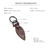 Keychains Jessingshow 2024 Fashion Cow Leather Keychain Car Small Gift Metal Pendant Key Ring Simple Handmade Men Women Keyhold