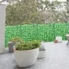 Dekorativa blommor Trädgårdens integritetsstaket Realistiskt grönt värmetät konstgjord balkong Hedges Screen Böjbar fäktning Panel Cuttable Terrace