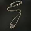 Ontwerper Kendras Scotts Sieraden Modieuze en zorgzame hartvormige Amethist stenen ketting met sleutelbeenketting voor vrouwen