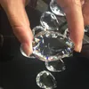 Avize Kristal 1 PCS Temiz Cam Lamba Prizma Suncatcher Su Damla Kolye Takı Yapımı
