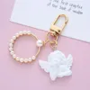 Party Favor 10pcs Baby Shower Baptême Coeur Ange Porte-clés Fille Garçon Baptême Cadeau Mignon Cadeau Souvenir262C