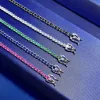 Bangle Wong Rain Hip Hop Rock Solid Sterling Sier Round Sapphire Gemstone Tennis Chain Bracelets Bangle Fine Jewelry Wholesale