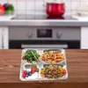 Piatti In Acciaio Inox Diviso Lunch Box Piatto Da Insalata Con 4 Scomparti Per Servire Rettangolari E Controllo Delle Porzioni