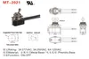 Contrôle de maison intelligente AC 250V 6A marche/arrêt, interrupteur à bascule Standard précâblé avec câble métallique KNS-1 Contacts SPST équipement électrique