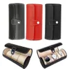 Titta på Display Present Box Case Roll 3 Slot Wristwatch Halsband Armbandsmycken PU LÄDER Box Storage Travel Pouch1263o