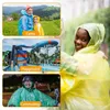 Ponchos de pluie jetables d'urgence, imperméables, imperméables, avec boule porte-clés, vêtements de pluie pour adultes, pour Camping, cyclisme en plein air, 5/1 pièces