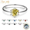 Anneaux JoyceJelly 11 mm 5ct Vvs D Color Ring Moisanite pour les femmes S925 STERLING Silver Fine Jewelry Mariage Engagement Anniversaire Giftary