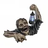 Zombie Lantern Résine Zombie Jardin Statues Film d'horreur Cour Jardin Pelouse Gnomes Halloween Décor Extérieur Zombie Statue w Batterie 240119