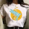 T-shirt das mulheres Ukraini Ucrânia Bandeira Camisetas Mulheres Gráfico Camisetas Japonês Verão Top Tees Menina Japonesa Comic Engraçado Camisetas Roupas 240130