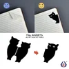 Set magnetische schattige zwarte katten bladwijzer voor pagina's boeken lezers kindercollectie
