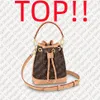 Topp M81266 Nano Noe Designer Drawstring Cross Body Mini Bag Handbag Women266m