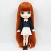 ICY DBS Blyth Doll 16 bjd игрушка 30 см красно-коричневые волосы белая кожа суставы тела матовое лицо подарок для девочки ob24 аниме-кукла 240122