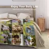 Personalized Spotify Code Music Blanket customized with for Couples Lover Custom Flannel Blankets Using Photos of Family Friends Dog Cat or Pet Birthday