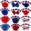 Vêtements de chien 12pcs American Independence Day Pet Bow Tie Collier de boule de cheveux Collier Cat Bowties Cravates Accessoires de toilettage