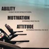 Gym muurstickers poster Motivationele Fitness Quotes Muurstickers - Vermogen Motivatie Houding Gym Decor264d