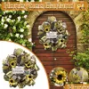 Decorative Flowers Wreaths Sunflower Simation Garland Welcome Door Sign World Bee Day Wreath Artificial Hanging Pendants Wedding D Dhob8