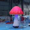 Champignon gonflable géant double rouge personnalisé en gros avec LED et soufflant pour les décorations d'événements de la fête de Noël extérieure