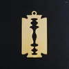 Charms 5pcs/lot Razor Blad Stainless Steel Jewelry Men's Pendant DIY Wholesale Never Rust Jewellery Supplies Factory Store