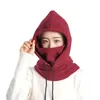 Scarves Comfortable Winter Scarf Windproof Balaclava Neck Wrap Combo For Ladies Thickened Warm Soft Cozy Hat With Elastic Ear