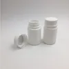 Conteneur de médicaments en HDPE 50cc, 50 pièces/lot, bouteille blanche en plastique avec bouchons inviolables, livraison gratuite, Bxmuj