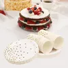 Stoviglie usa e getta Set di stoviglie Piatto da dessert Dixie Cup Spot Doratura Rispettoso dell'ambiente per l'Home Office