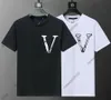 24SS Europa Mannen designer Tee t-shirt heren grote Brief Print t-shirts korte mouw T-shirt katoen vrouwen zwart wit M-XXXL