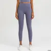 AL-778 Femmes pantalons de yoga leggings taille haute vêtements d'entraînement noir rose couleur unie course vêtements de sport élastique Fitness dame pantalons de sports de plein air tenue de yoga