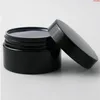 20 x 100 g schwarzes Reise-Kunststoffglas mit Deckel, Kosmetikdosen, Behälter, Probencremedosen, Verpackung, hohe Qualität, Xsjnb