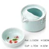 Yüksek kaliteli zarif gaiwan celadon 3D sazan kung fu çay seti 1 çaydanlık 1 çay fincanı güzel ve kolay çaydanlık su ısıtıcısı promosyonu içerir