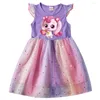 Girl Dresses Catch Teenieping Dress Kids TShirt Mesh Sequin Toddler Girls Princess Vestidos Children Wedding Party Clothes