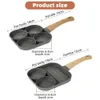 24-Hole Frying Pot Pan Thickened Omelet Pan Non-stick Egg Pancake Steak Pan Cooking Egg Ham Pans Breakfast Maker Cookware Pan 240130