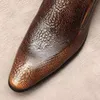 Oxfords – robe classique imprimée Crocodile pour hommes, mocassins formels en cuir véritable, doux, faits à la main, pour le bureau et les affaires