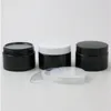 20 x 120g Voyage All Black Pot Cosmétique Pot Maquillage Crème Pour Le Visage Conteneur Bouteille 4oz Emballage avec couvercles en plastique Ewlnc