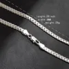 Halsband 5mm 50 cm män smycken hela nytt mode 925 Sterling Silver Big Long Wide Tendy Male Full Side Chain for Pendant1240f