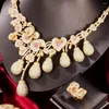 Ensemble collier et boucles d'oreilles GODKI luxe fleur bourgeon mixte femmes mariage cubique zircone boucle d'oreille Arabie Saoudite bijoux bijoux dépendance