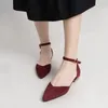 Zapatos de enfermera, calzado femenino, zapatilla de deporte informal, zapatos planos negros elegantes con punta estrecha, vestido de enfermería para mujer, flocado de verano, ocio de goma S 240126