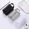 Storage Bags Portable Mini Household Cosmetic Zipper Pouch Clear Breathable Mesh Makeup Organizer Toiletry Handbag Coin Purse