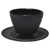 Koppar Saucers Iron Te Cup Glasögon Retro Style TEACUP Traditionell hem Kinesisk roll för att dricka Office Teacups