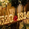 Veilleuses Alphabet lettre LED numéro lumineux lampe décoration lumineuse Maison fête de mariage chambre Anniversaire