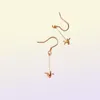 Moidan Fashion 925 Sterling Silver Cute Paper Crane Long Chain Drop Earrings for Women Girl Gold Color Earrings Fine Jewelry 210612778923