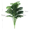 70 cm 18 fourchettes grandes plantes Monstera artificielles faux palmier tortue en plastique feuilles plantes hautes vertes pour la décoration de la maison jardin 240119