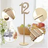 Party Decoration 10pcs/pack Style Wooden Wedding Supplies Place Holder Table Number Figure Card Digital Seat Birthday Tool