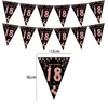 Party Decoration Rose Gold 18 30 40 50 60 Year Happy Birthday Banner Streamer Backdrops Adult Anniversaire 30th Flags