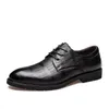 Dress Shoes Leather Men's Business Formal 2024 Spring British Casual Derby Black Comfortable Soft Soled Groom