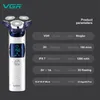Original VGR rasoir électrique sec humide pour hommes barbe Rechargeable rasoir électrique 3D flottant Machine à raser Lithium 240124